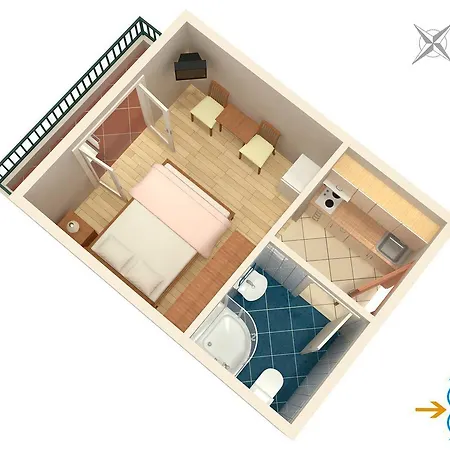 Studio Uvala Pokrivenik 2073d Appartement *